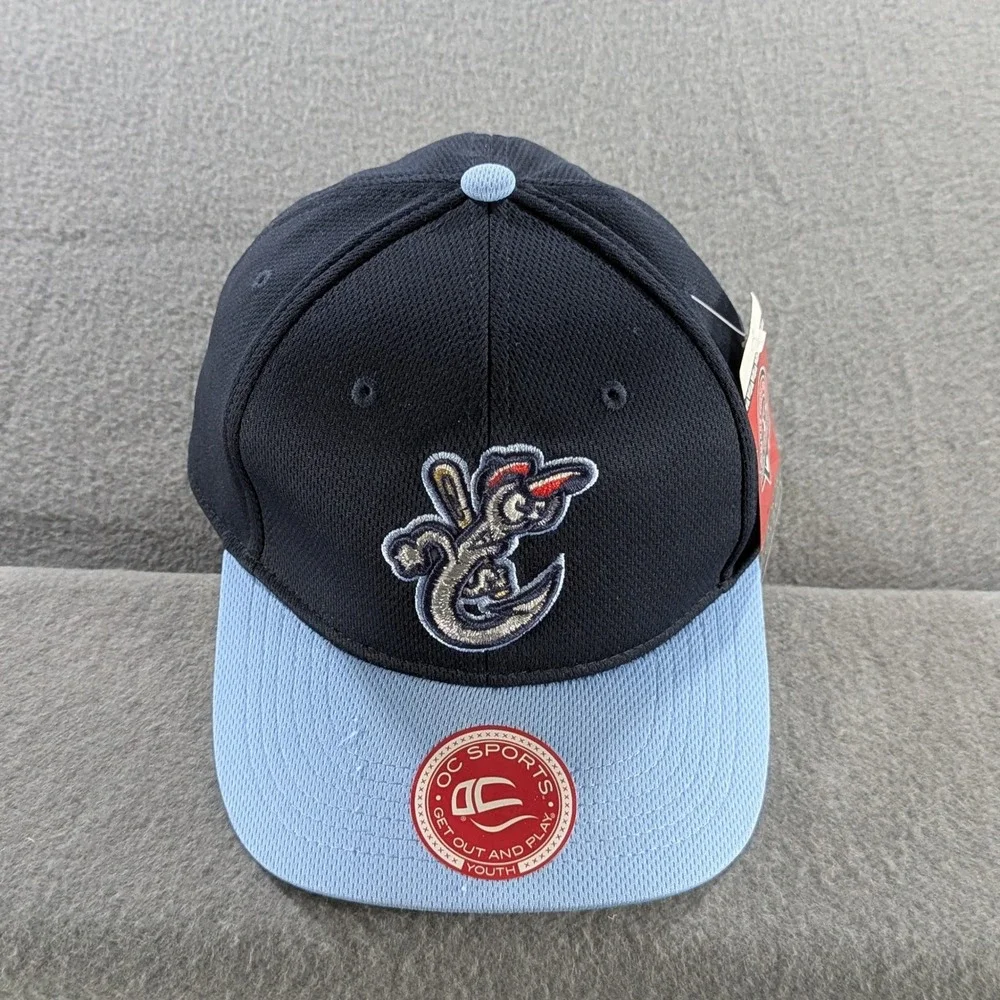 OC Sports Kids Corpus Christi Hooks MiLB Baseball Hat Youth Navy Blue Light Blue